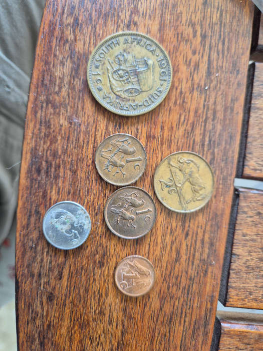 SA 1c, 2c, 5c coins