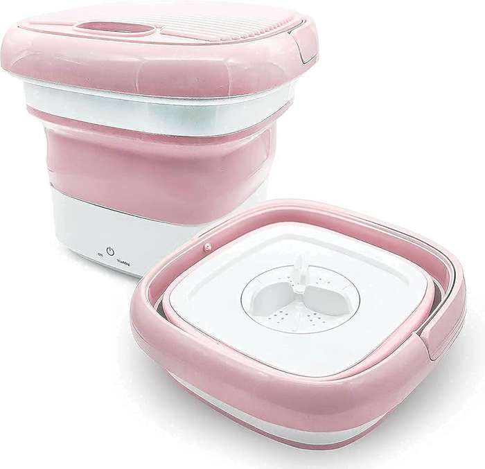 Mini Folding Washing Machine Portable,Foldable Compact Ultrasonic Small Automatic USB Powered Cleani