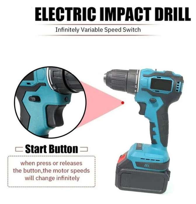 Multi-Function Power Tool Set Combination with Chargeable Cordless Drill