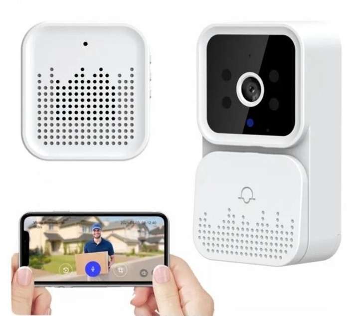 Rechargeable Phone Access Wireless Mini Video Two-Way Audio Doorbell Camera