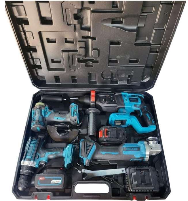 4 In 1 Cordless Power Tool Set. Two Lithium Battery Included