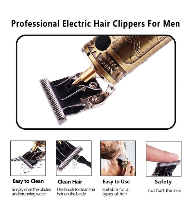  Beard&Hair Trimmer, Cordless USB Rechargeable Hair Clipper