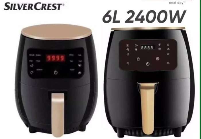 Air Fryer 6L 2400W Extra Large Capacity Air Fryer with LCD Touch Control Display