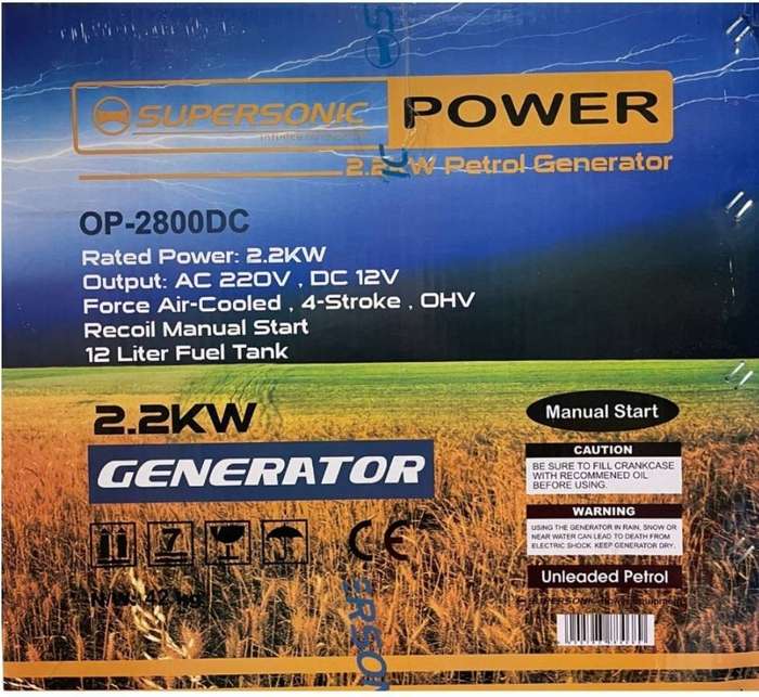 Supersonic 4 Stroke Petrol Generator OP-2800DC
