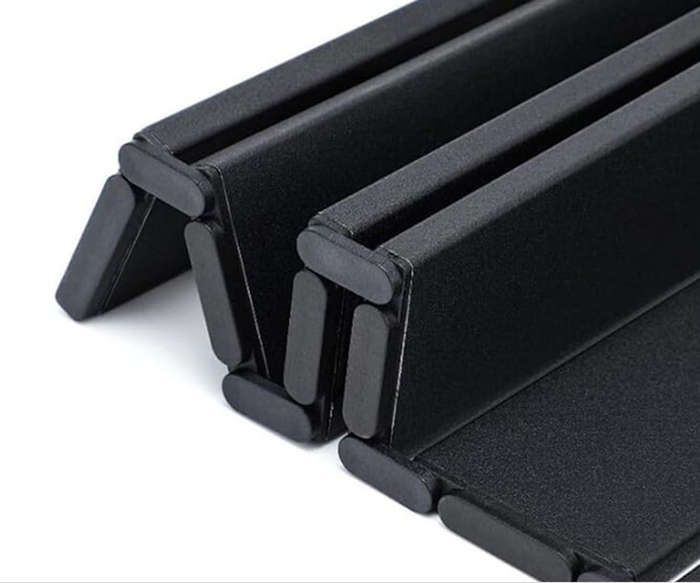 Metal Picnic Table (Size Medium, Black, Knock Down) - Open Box