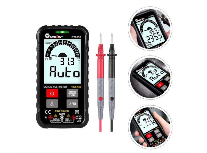 LED Display Screen Digital Multimeter Voltage Current Resistance Frequency