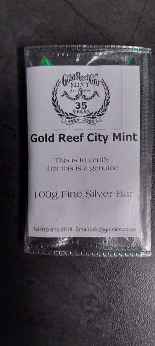 100g Fine Silver Cast Bar