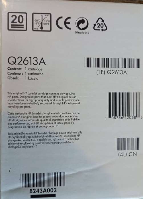Original OEM HP 13A toner cartridge (Q2613A)