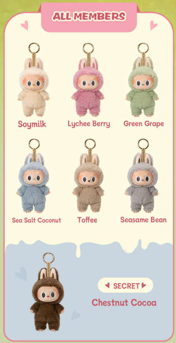 LabubuThe Monsters Macaron Plush Pendant, Blind Box Collectible, 7 Character Designs