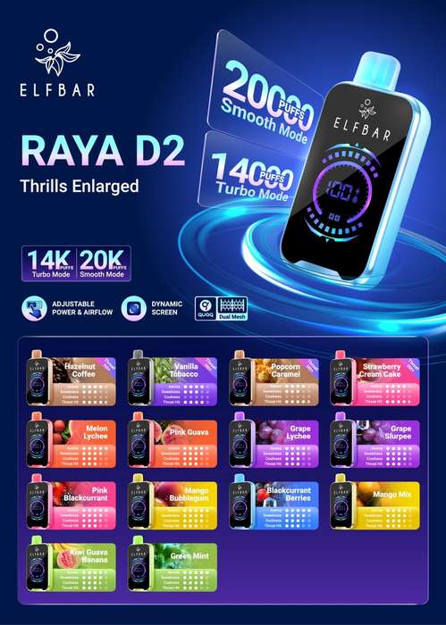 Elfbar Raya D2 Mixed box of 10