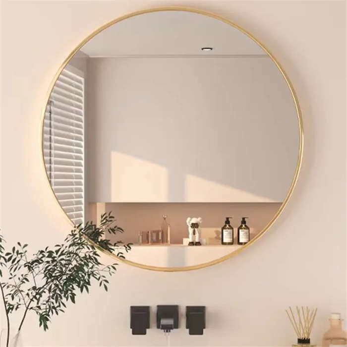 60cm Round Wall Mirror with Gold Frame