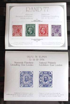 RSA 1976/82 STAMP EXHIBITION SHEETLETS 3 X SCANS