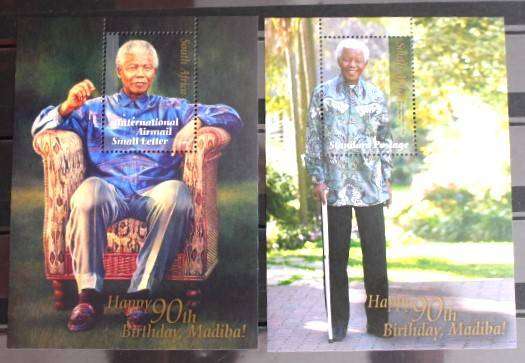 RSA 2008 NELSON MANDELA 90TH BIRTHDAY SET OF 2 MNH