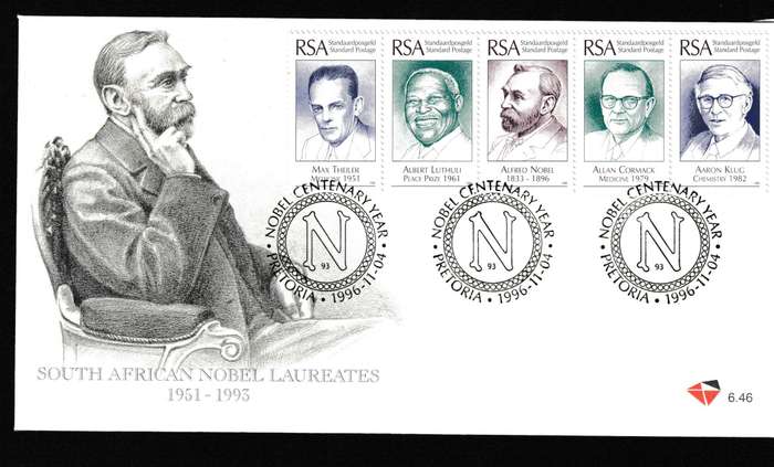 RSA 1996 NOBEL CENTENARY FDC