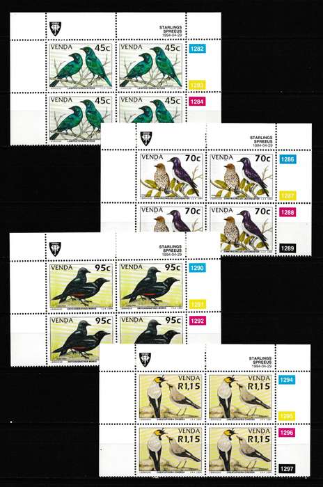 VENDA 1994 STARLINGS CONTROL BLOCK SET (NO.9 OF 9 BIRD SETS)