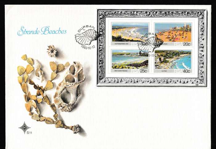 RSA 1983 BEACHES LARGE FDC
