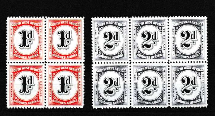 SWA 1931 REVENUE BLOCKS MNH