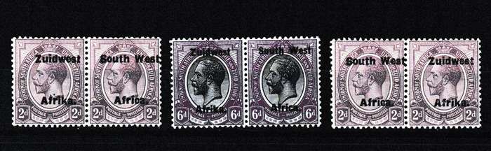 SWA 1923 3 X KINGS HEADS MNH