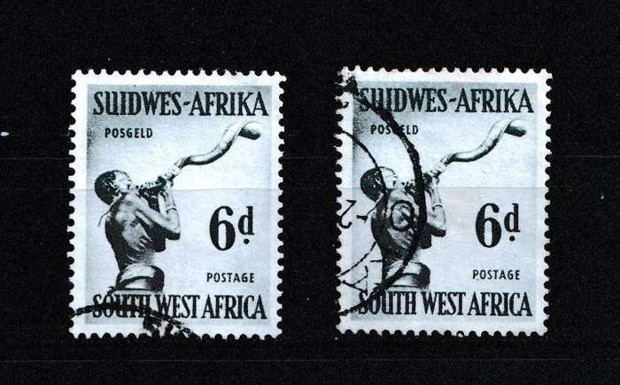 SWA 1954 187a 2 X 6d WATERMARK REVERSED