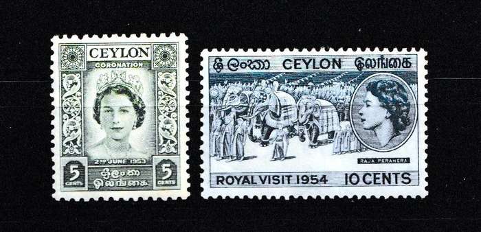 CEYLON 10 X SCANS EARLY STAMPS