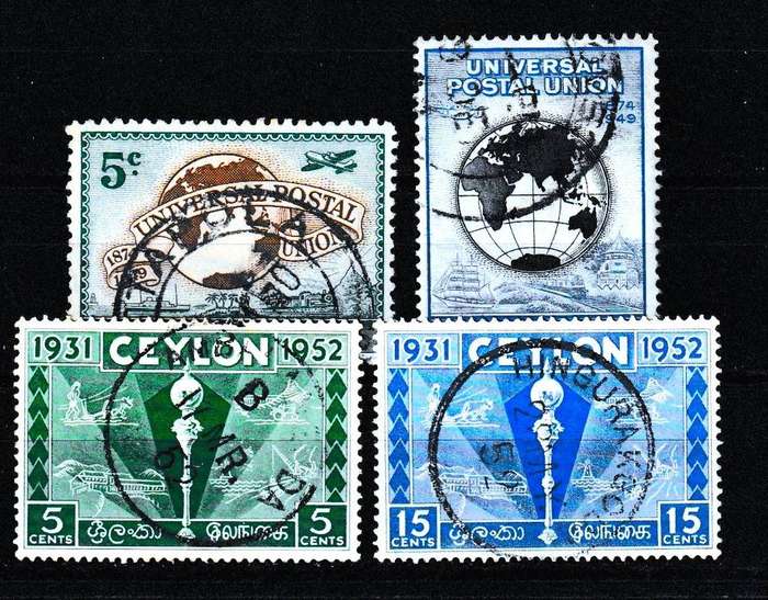 CEYLON 10 X SCANS EARLY STAMPS