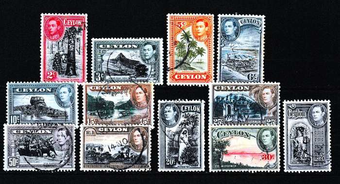 CEYLON 1958/9 DEFINITIVE PART SET