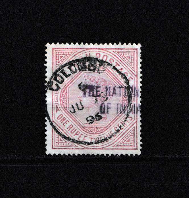 CEYLON 1887 USED COLOMBO GOOD CANCEL FINE STAMP