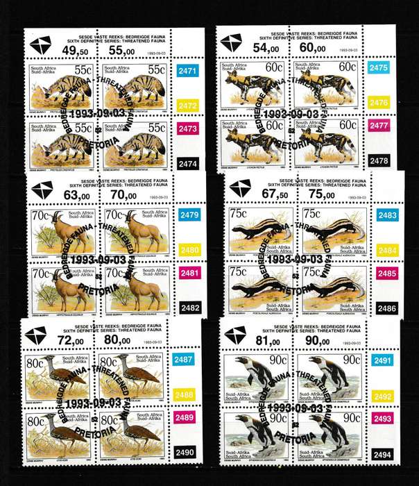 RSA 1993 THREATENED FAUNA 3 X SCANS