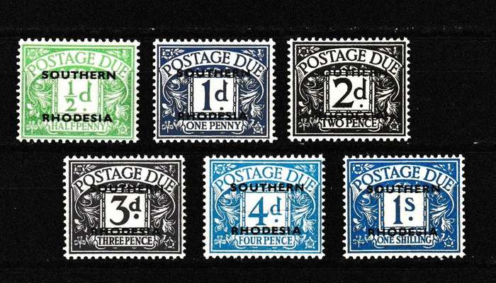 SOUTHERN RHODESIA 1951 POSTAGE DUES MNH SET