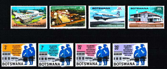 BOTSWANA 1966/7 2 X FINE SETS