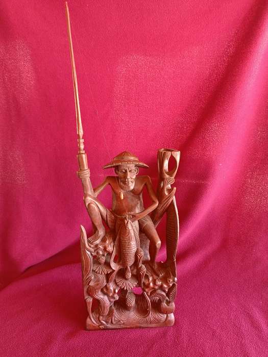 Wooden Balinese Fisherman