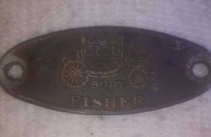 Body by fisher brass tag