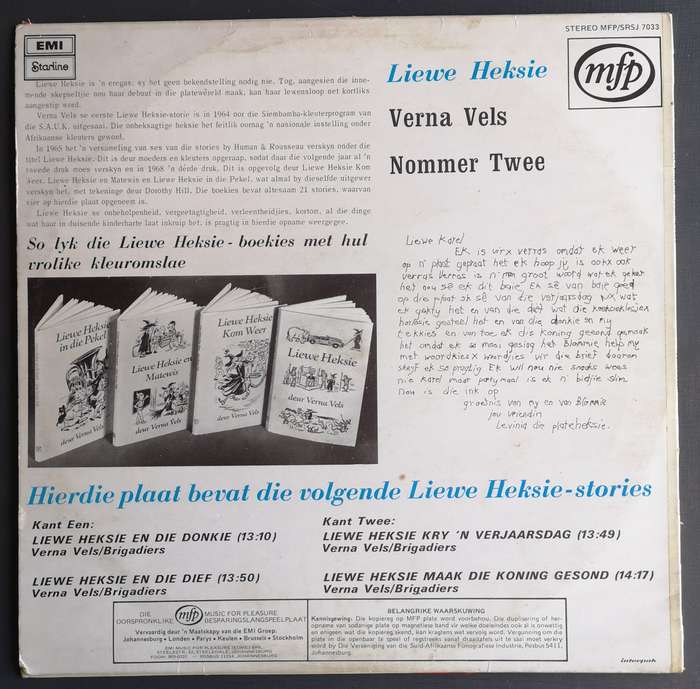 Verna Vels - Liewe Heksie Nommer Twee (Vinyl LP)