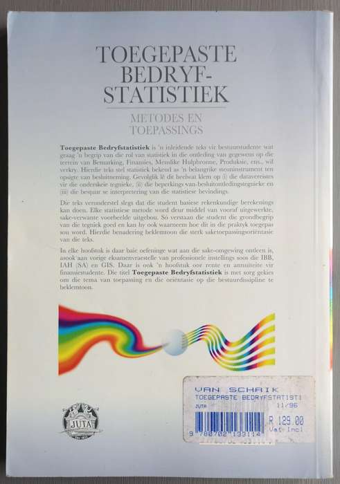 Toegepaste Bedryfstatistiek - Trevor Wegner. Sagteband, 1e Uitg. 2e dr. 2001
