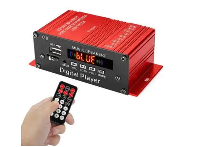 Mini Amp - HIFI Stereo, Bluetooth 5.0, FM, USB, SD card, Aux, 200w 2.0 channels, Remote Control - G8