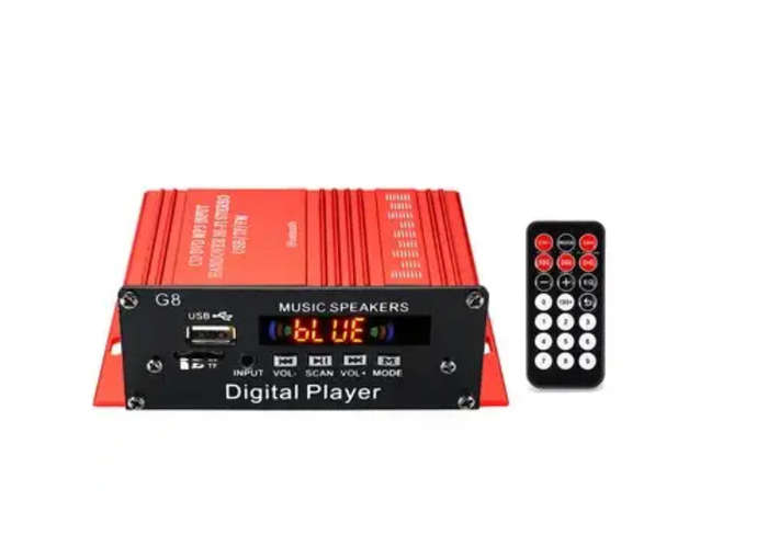 Mini Amp - HIFI Stereo, Bluetooth 5.0, FM, USB, SD card, Aux, 200w 2.0 channels, Remote Control - G8