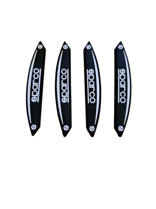 Door Guard Door Protector Sparco 4 Piece Door Edge Rubber Stick On white