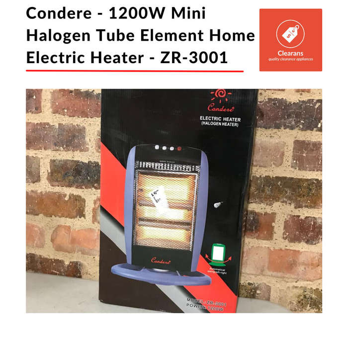 Condere - 1200W Mini Halogen Tube Element Home Electric Heater - ZR-3001