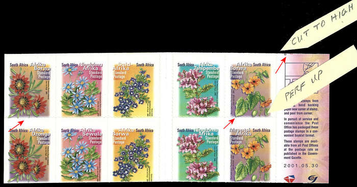 7th Def Booklet, Cut to High and Perfs Shifted UP, Scarce