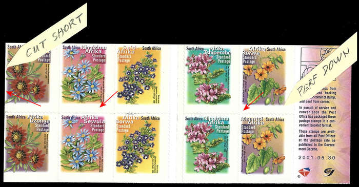 7th Def Booklet, Cut to Short  and Perfs Shifted Down, Scarce