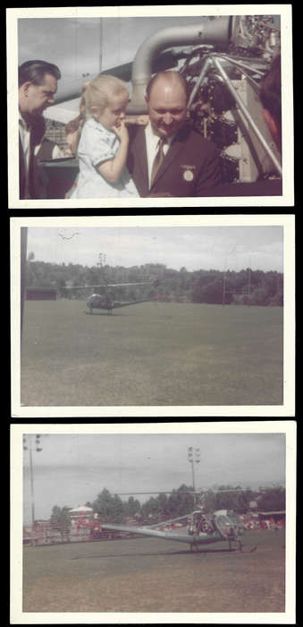 Rare, Helicopter Flight (FDC 12A) Photo's each with notation at back and Signed, Possibly Unique