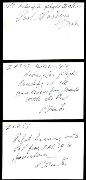 Rare, Helicopter Flight (FDC 12A) Photo's each with notation at back and Signed, Possibly Unique