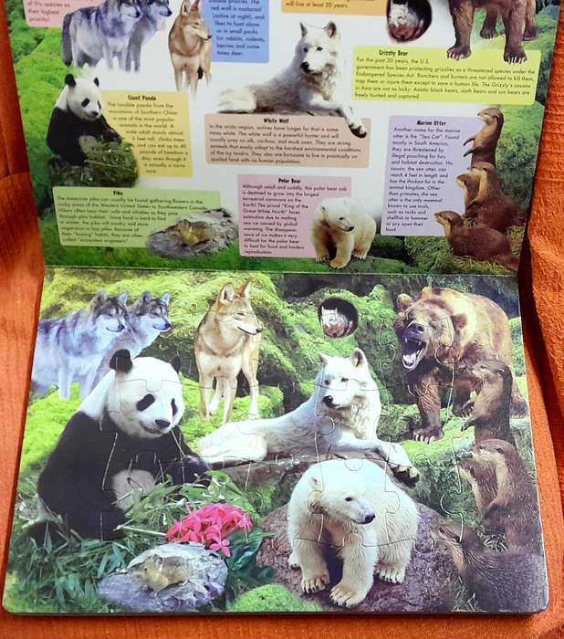Animal Treasures Puzzle in Book Form