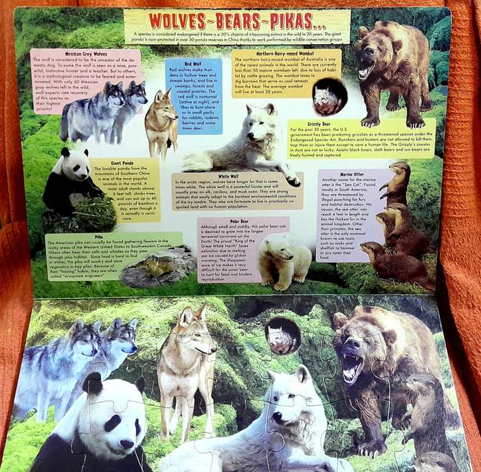 Animal Treasures Puzzle in Book Form