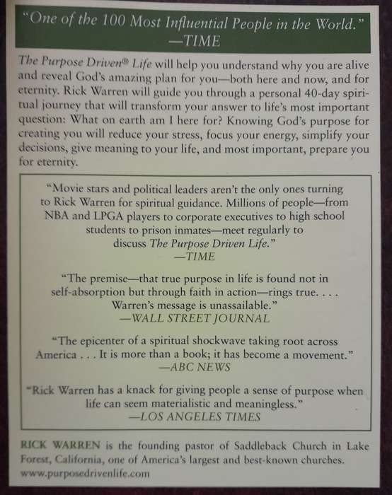 The Purpose Driven Life by Rick Warren