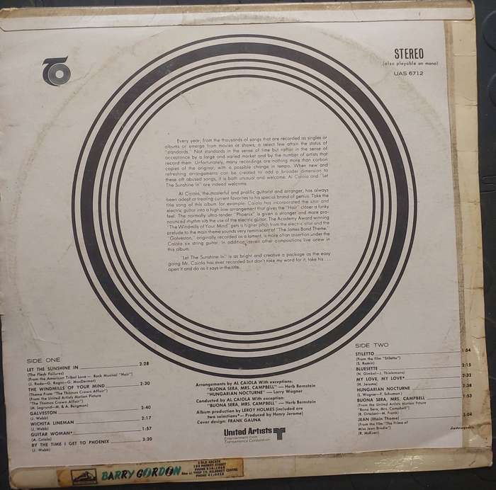 AL Caiola - Let the sunshine in