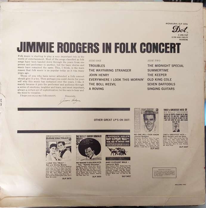 Jimmie Rodgers in folk concert