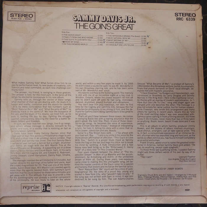 Sammy Davis Jr - The Goin's great (G/VG)