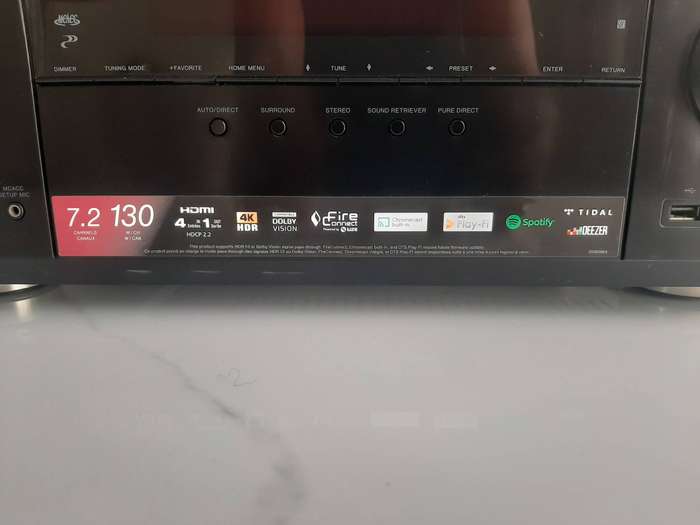 Pioneer VSX-932 7.2 Dolby Atmos Bluetooth/Network Amplifier