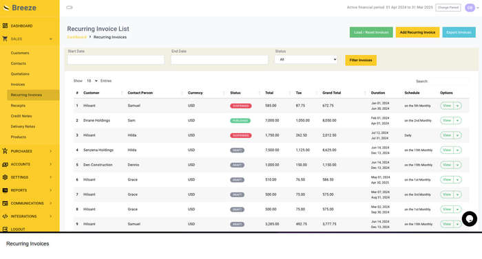 Breeze Invoicing - Professional - 6 months licence